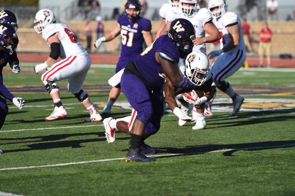 Khalen Saunders is projected to be a mid-round pick in the 2019 NFL draft. (Courtesy of Western Illinois University)