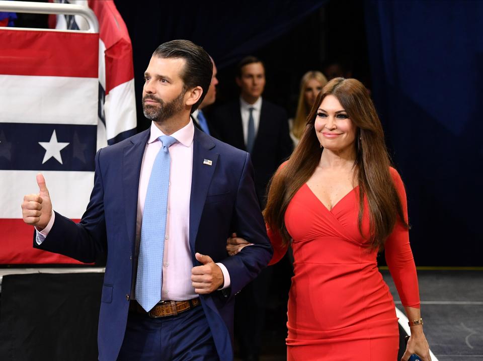 Kimberly Guilfoyle and Donald Trump Jr.