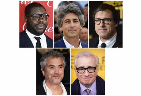 Nominees for the Academy Awards best director category Steve McQueen (12 Years a Slave), Alexander Payne (Nebraska), David O. Russell (American Hustle), Martin Scorsese (The Wolf of Wall Street) and Alfonso Cuaron (Gravity) (clockwise from top left) appear in a combination photo. REUTERS/Files