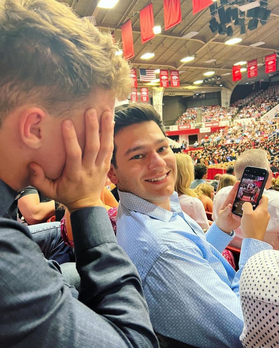 Todd Drummond Asleep at Graduation