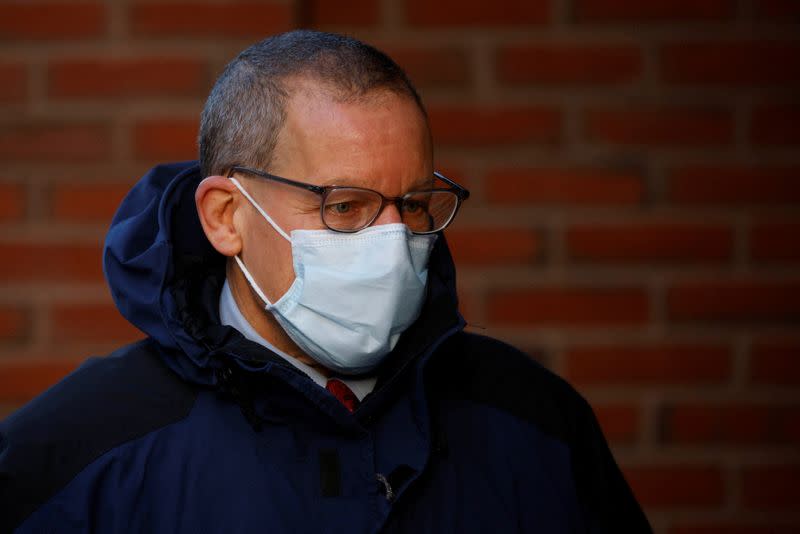 Harvard professor Charles Lieber arrives at the federal courthouse in Boston