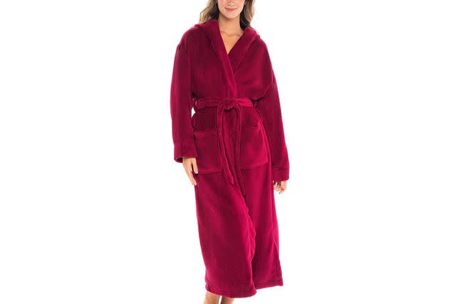 Women's Plaid Flannel Robe Long Cotton Bathrobe with Pockets – Latuza