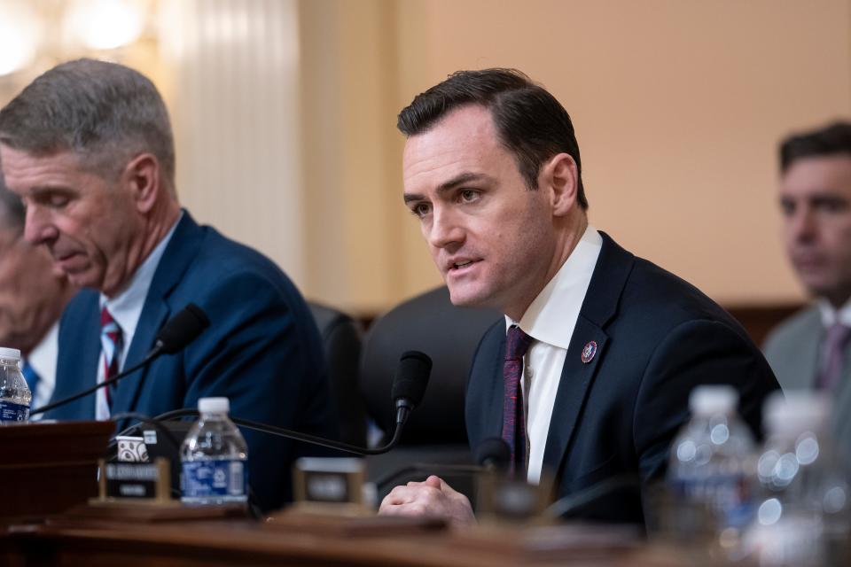 Rep. Mike Gallagher, R-Wis., joined at left by Rep. Rob Wittman, Va., leads the GOP's newly-formed House Select Committee on the Strategic Competition Between the United States and the Chinese Communist Party.