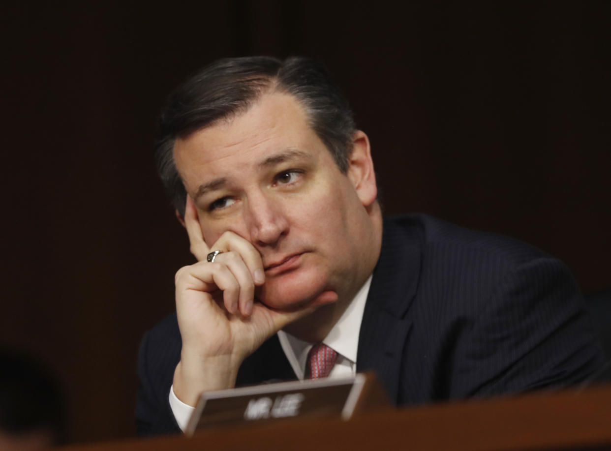 Sen. Ted Cruz, R-Texas, listens during the March 20, 2017, confirmation hearing for Supreme Court justice nominee Neil Gorsuch. (Photo: Pablo Martinez Monsivais/AP)