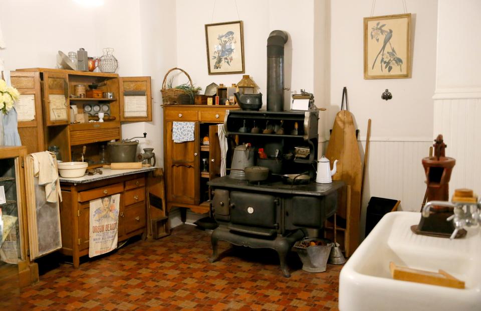 The kitchen is pictured at the Moore-Lindsay Historical House Museum.