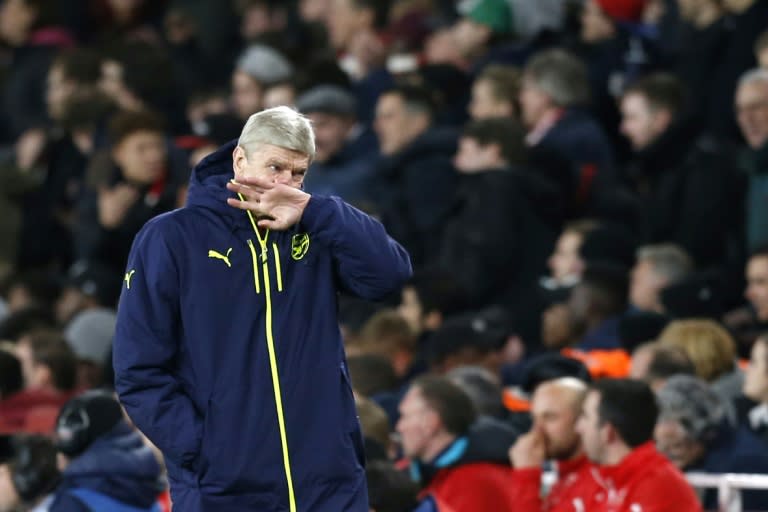 Arsenal manager Arsene Wenger during the Champions League defeat to Bayern Munich at the Emirates Stadium in London, on March 7, 2017