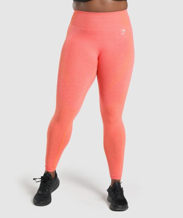 Gymshark Ombre Seamless Leggings - Peach Coral, Seamless, Gymshark