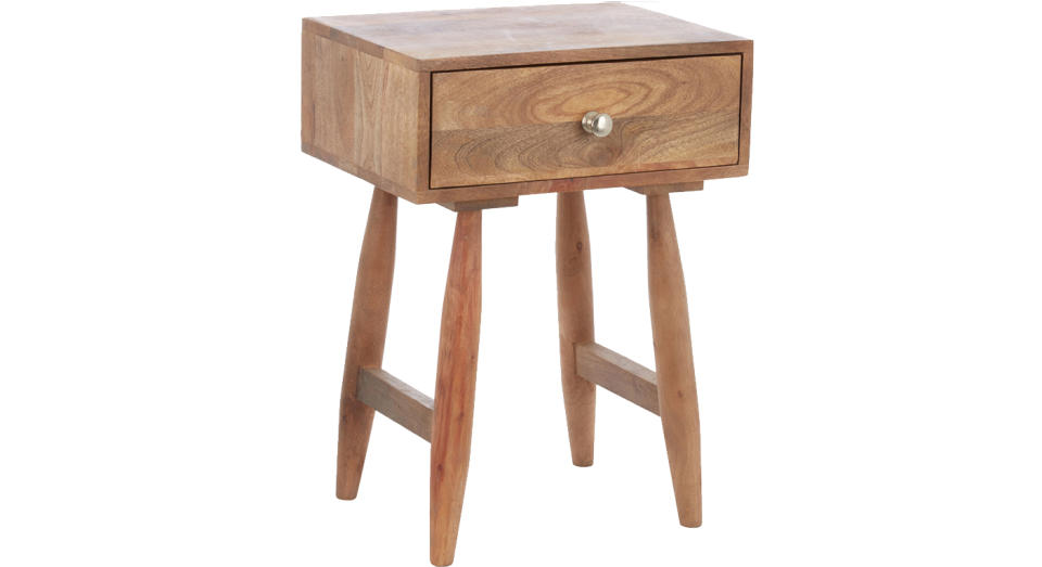 Brown Wooden Bedside Table