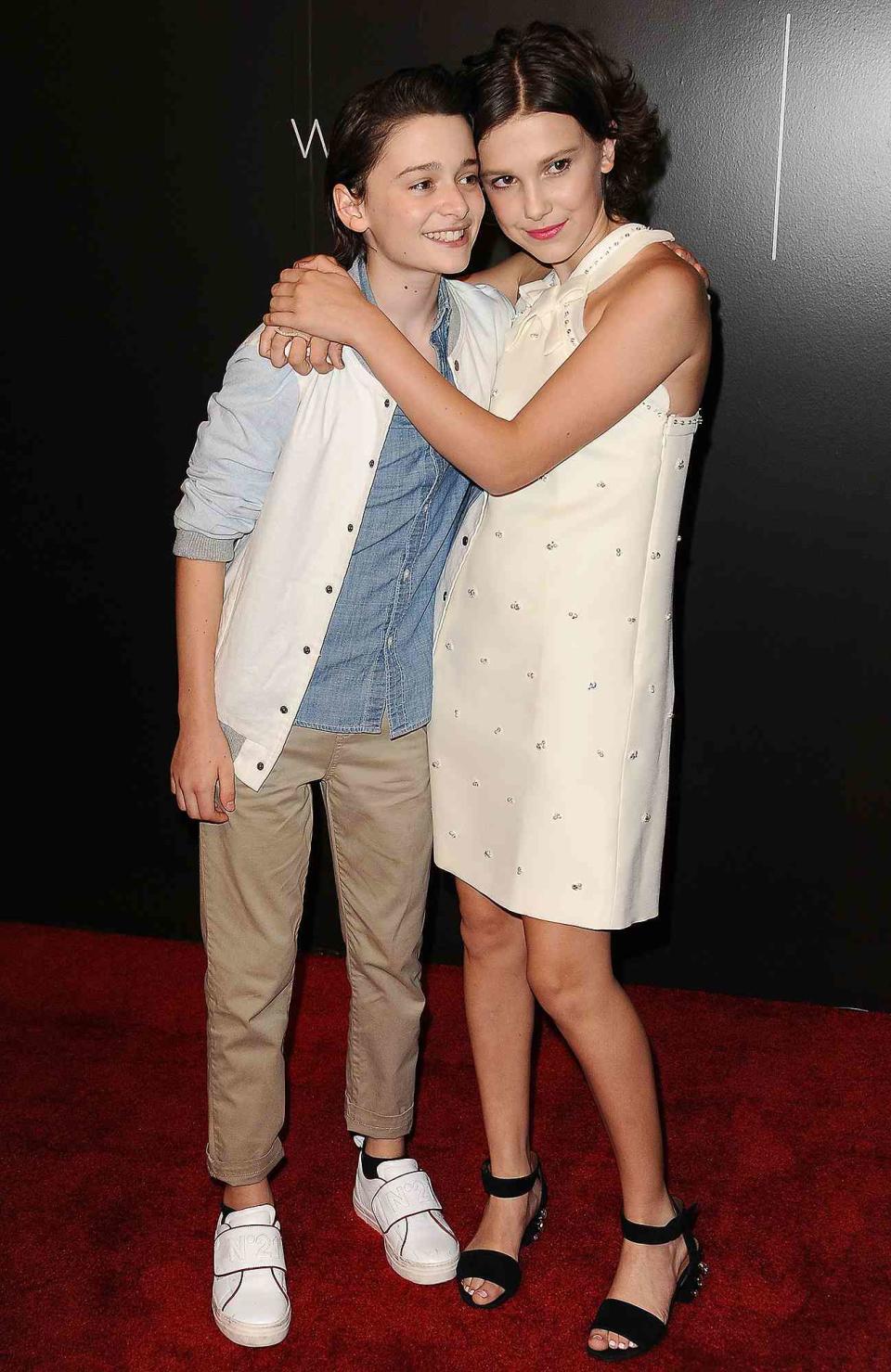 Millie Bobby Brown and Noah Schnapp