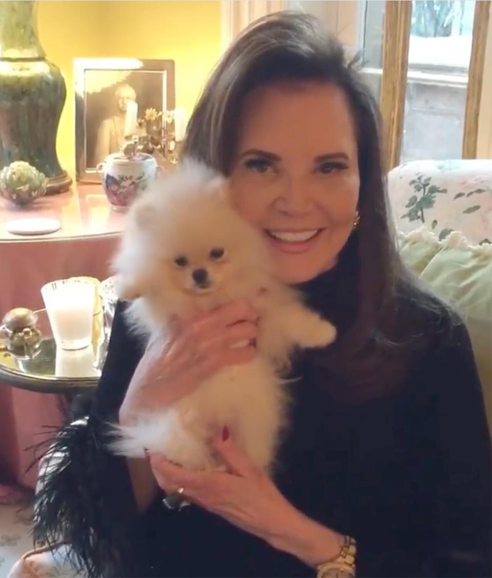 Patricia Altschul and her dog Peaches