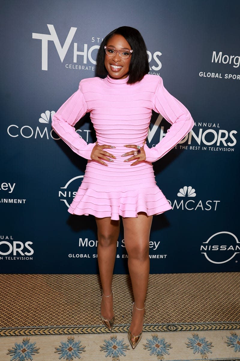 SANTA MONICA, CALIFORNIA - DECEMBER 03: Jennifer Hudson attends the 2023 AAFCA TV Honors Awards Luncheon at Hotel Casa del Mar on December 03, 2023 in Santa Monica, California.