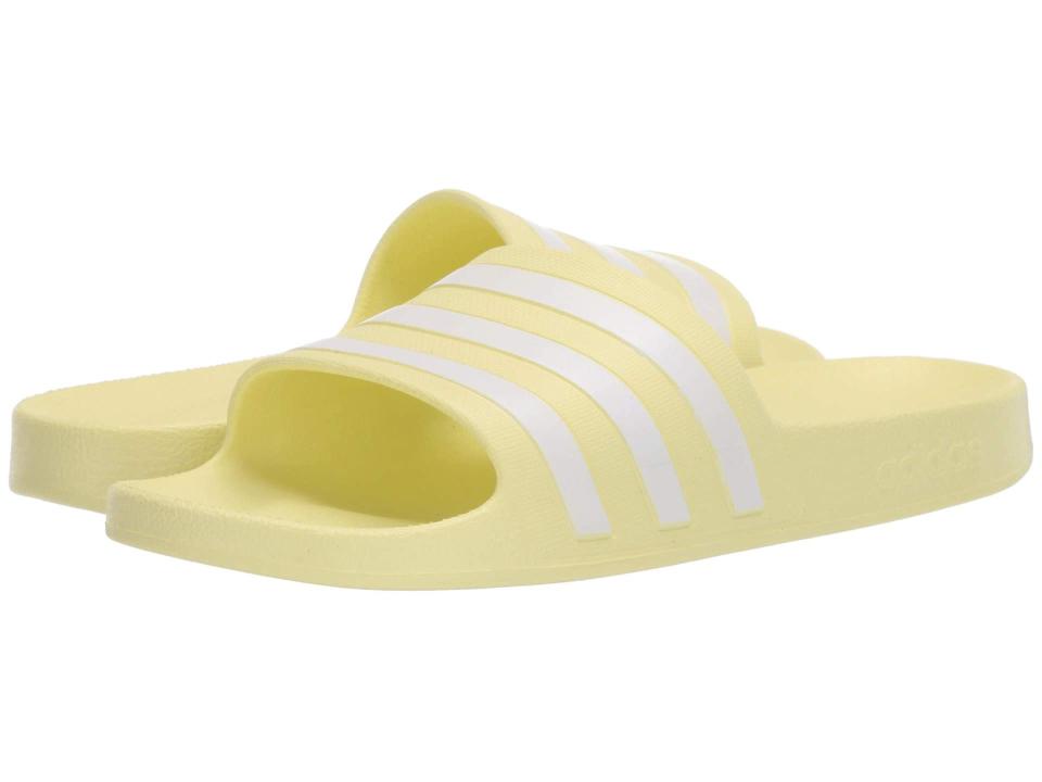 <br><br><strong>Adidas</strong> Adilette Aqua, $, available at <a href="https://go.skimresources.com/?id=30283X879131&url=https%3A%2F%2Fwww.zappos.com%2Fp%2Fadidas-adilette-aqua-shock-red-footwear-white-shock-red%2Fproduct%2F9149343%2Fcolor%2F841543" rel="nofollow noopener" target="_blank" data-ylk="slk:Zappos" class="link ">Zappos</a>