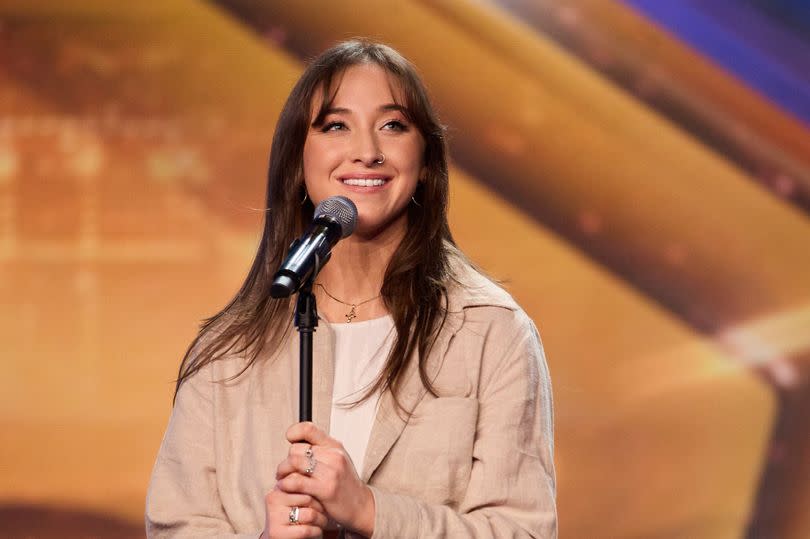 A young female brunette singer appears on Britain's Got Talent