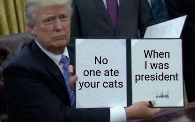 Memes have appeared on X, formerly Twitter, claiming that immigrants are eating pets