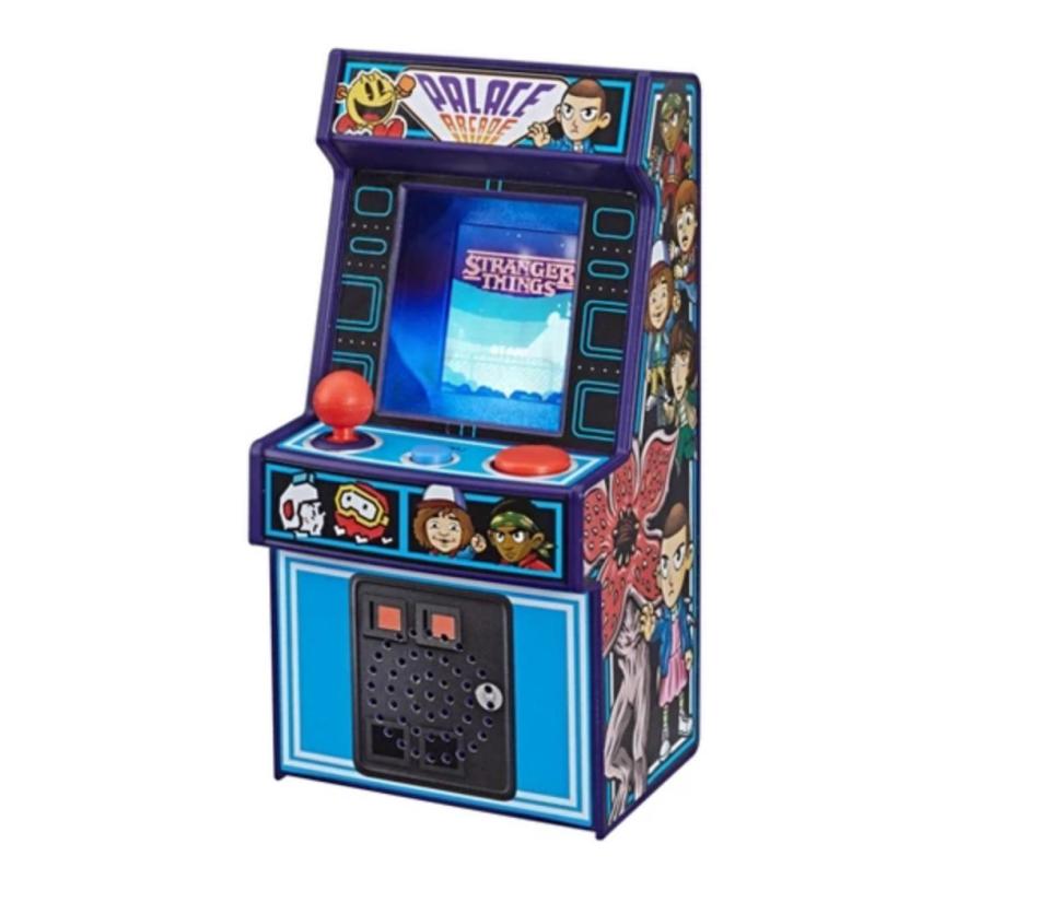 Put Palace Arcade in the palm of your hand with this mini arcade cabinet, stocked full of 20 retro games like Pacman and Space Invaders, and a few new ones with a "Stranger Things" theme. <strong><a href="https://fave.co/2RIcjS6" target="_blank" rel="noopener noreferrer">Find it at Target.</a>&nbsp;</strong>