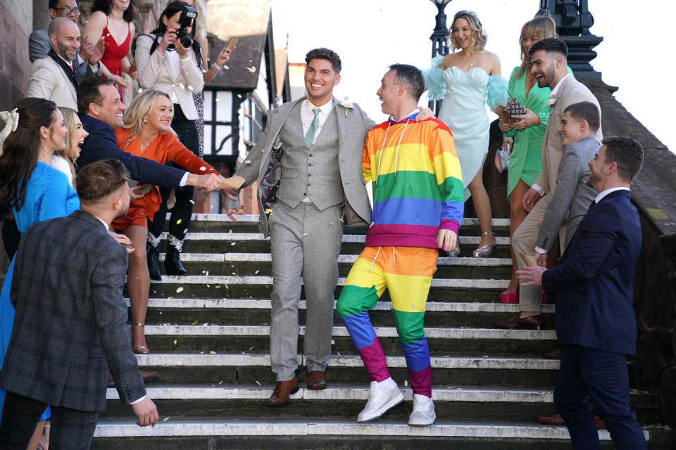 james nightingale and ste hay's wedding in hollyoaks