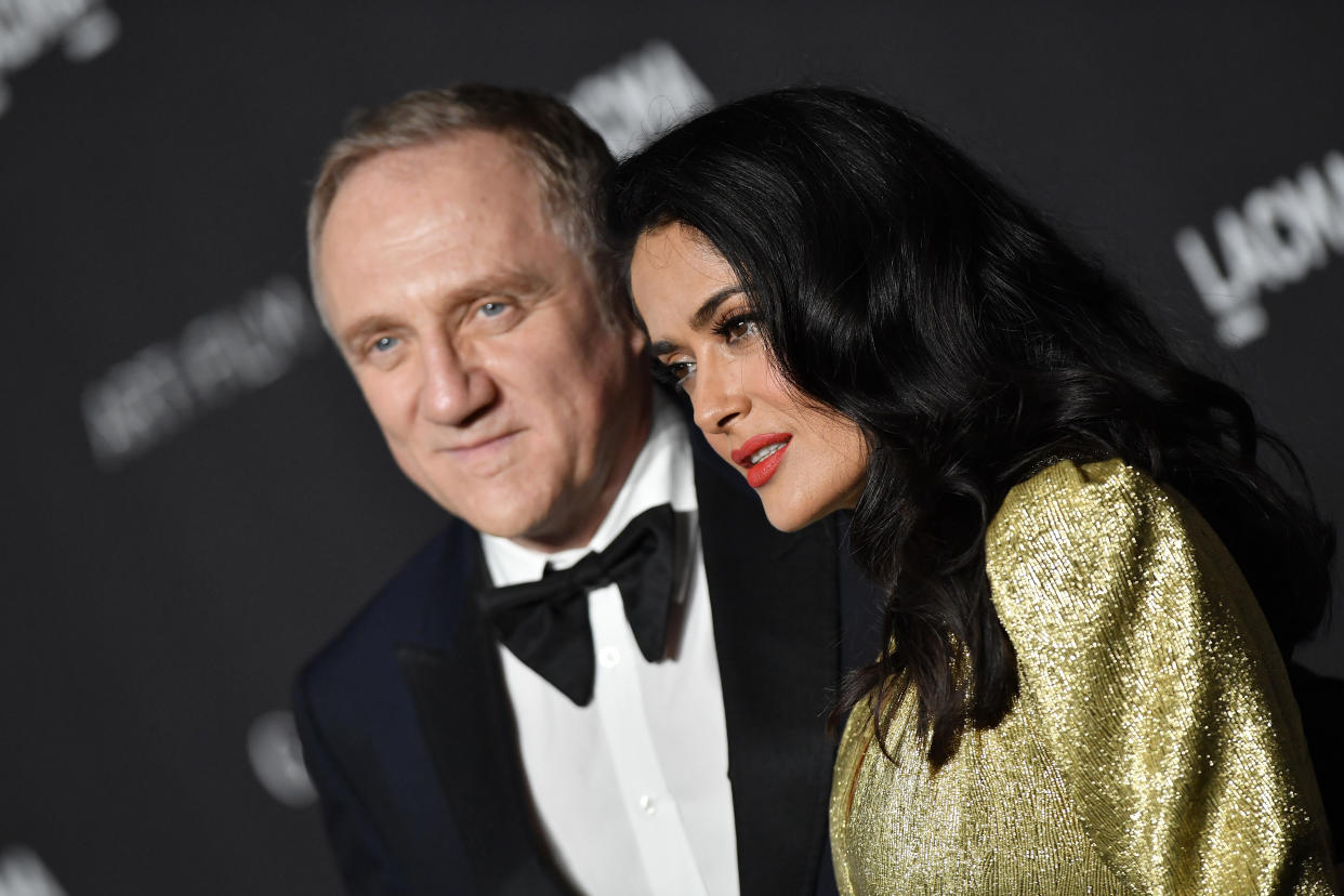 Francois-Henri Pinault and his wife Salma Hayek. Photo: Axelle/Bauer-Griffin/FilmMagic