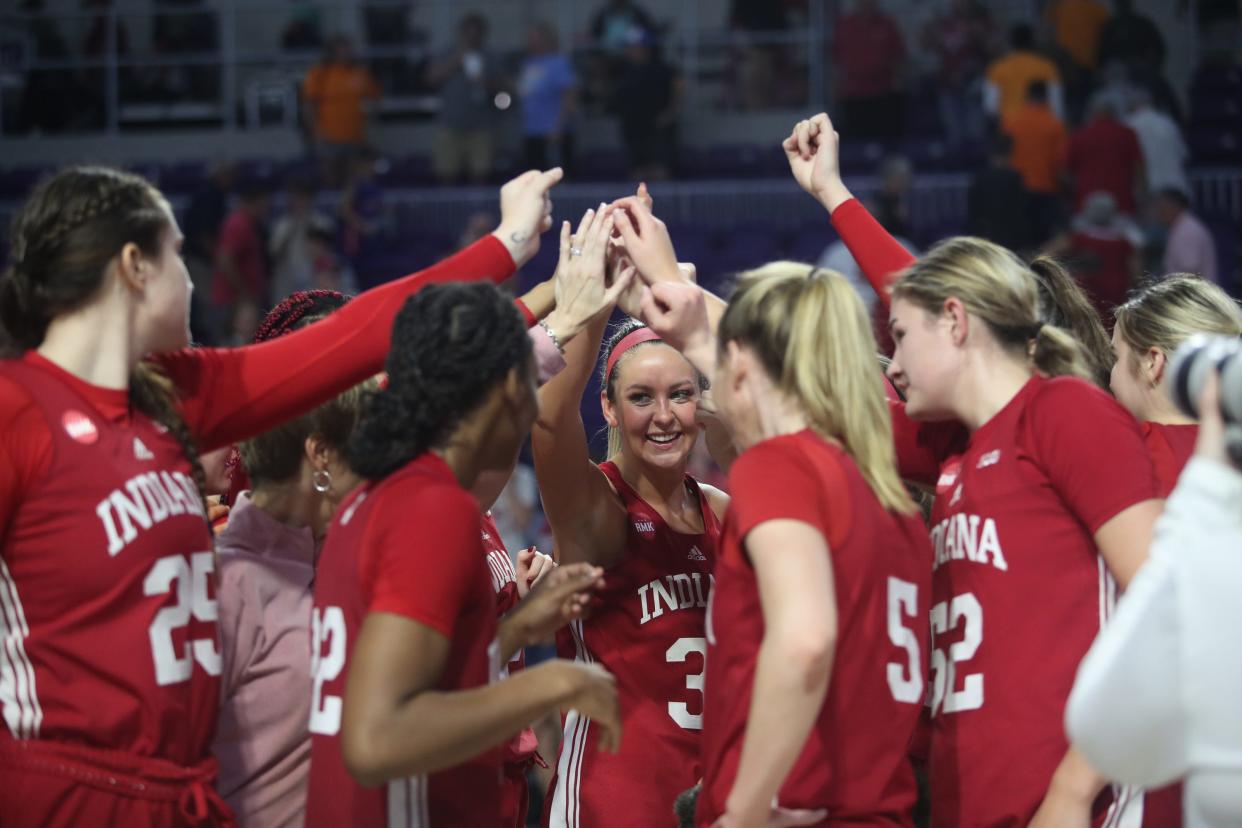 Indiana plays Tennessee in the Elevance Health Women's Fort Myers Tip-Off Tournament on Thursday, Nov. 23, 2023, at Suncoast Credit Union Arena in Fort Myers.