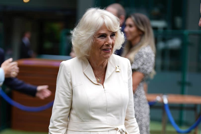 Queen Camilla at Wimbledon on Wednesday, 10 July