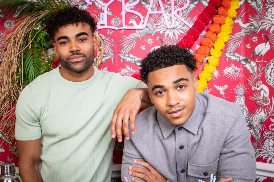 malique thompsondwyer and theo graham as prince and hunter mcqueen in hollyoaks