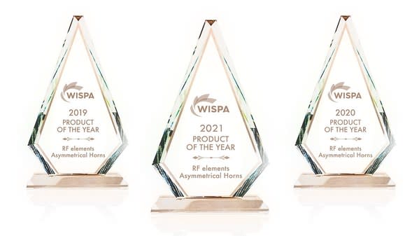 RF elements Asymmetrical Horn Antennas voted for WISPA Product of the Year Awards 2021 for the third year in a row