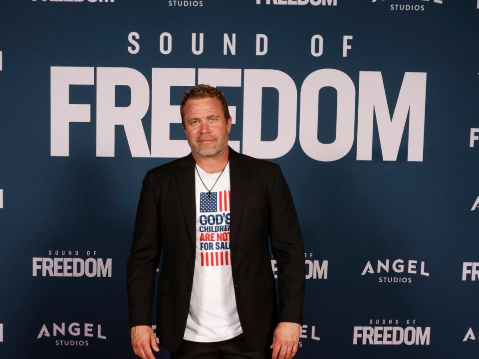 Tim Ballard attends the premiere of 