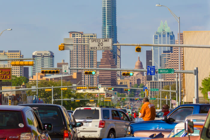 traffic in downtown Austin