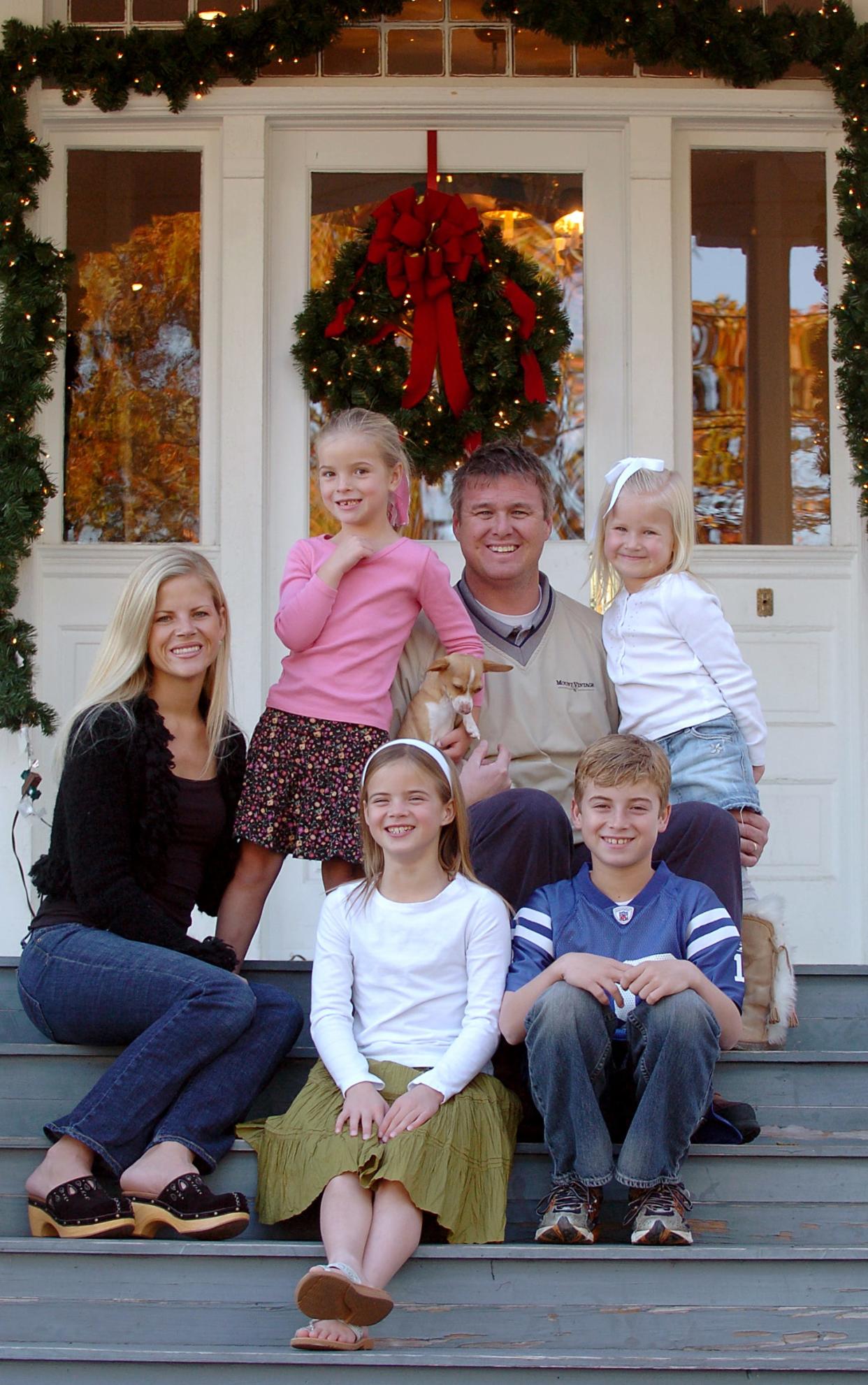 In December 2006, the then-Morris family posed for a photo on the front porch of their home in Augusta, Ga., which was the subject of a story in The Augusta Chronicle. Pictured left to right, Venus, Alexis, then 6, Tripp, and Sydney, then 4, and bottom row, Julia, then 8, and John, then 10.
