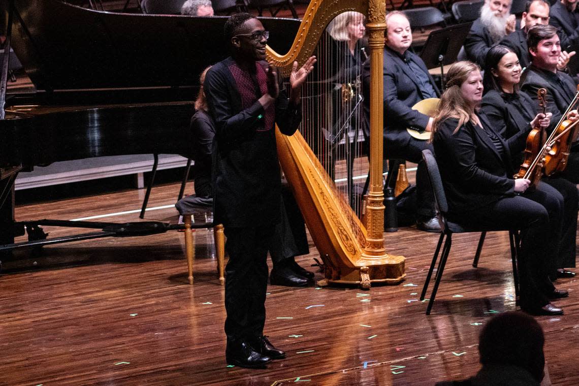 Lexington Philharmonic composer-in-residence Shawn Okpebholo will present the world premiere of his “Two Black Churches (for baritone and orchestra)” May 18 at UK's Singletary Center for the Arts.
