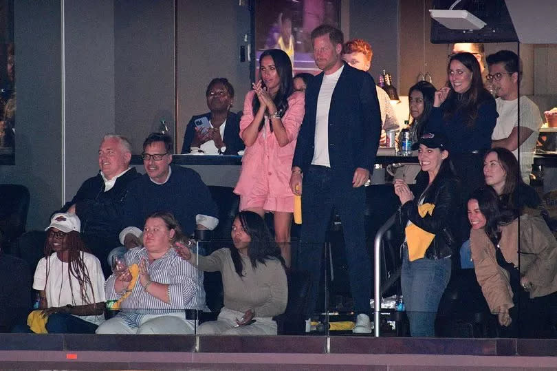 The pair were spotted smiling and clapping -Credit:Getty Images