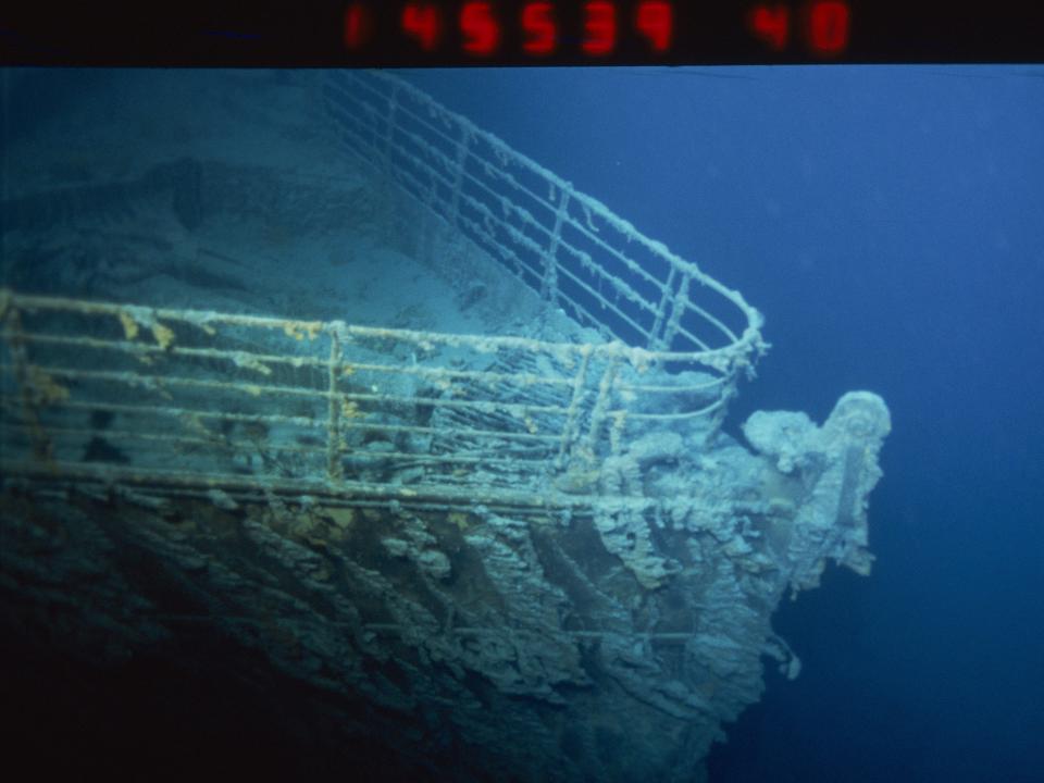 A shot of the Titanic wreck in 1996.