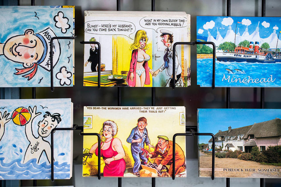 Saucy postcards for sale - getty