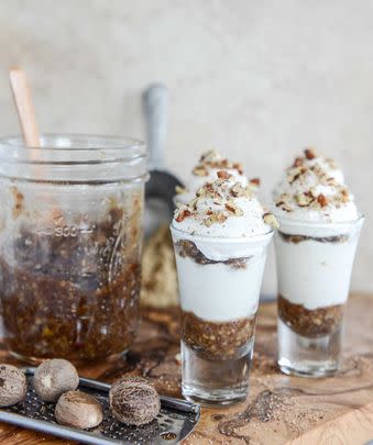 No-Bake Bourbon Pecan Pie Cheesecakes