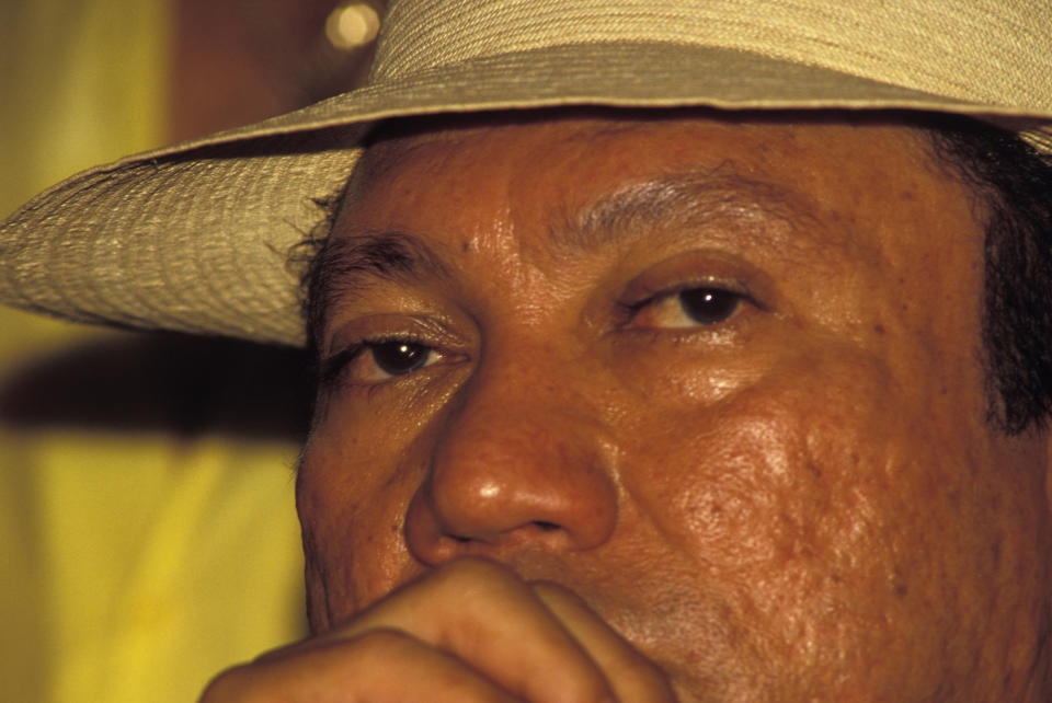 <p>Gen. Manuel Noriega at a social gathering in February 1988. (Greg Smith/Corbis via Getty Images) </p>