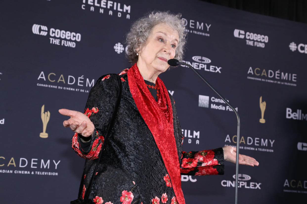 Margaret Atwood poses in the press room at the 2018 Canadian Screen Awards in March. (Photo: Isaiah Trickey via Getty Images)