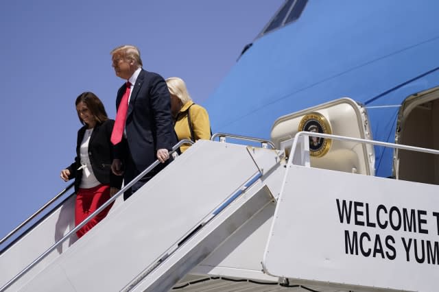 Trump credits new border wall with stopping migrants, and coronavirus