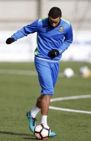 Britain Football Soccer - Sutton United Media Day - FA Cup Fifth Round Preview - The Borough Sports Ground - 16/2/17 Sutton United's Craig Eastmond during training Action Images via Reuters / Matthew Childs Livepic