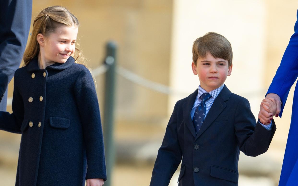 Princess Charlotte looking over fondly at her brother Prince Louis - Samir Hussein