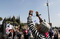 Israelis protest against legislation to limit demonstrations during COVID-19 lockdown