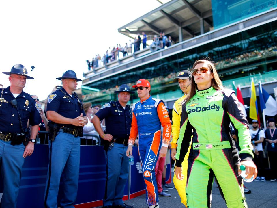 Danica Patrick at the Indianapolis 500 in 2018.