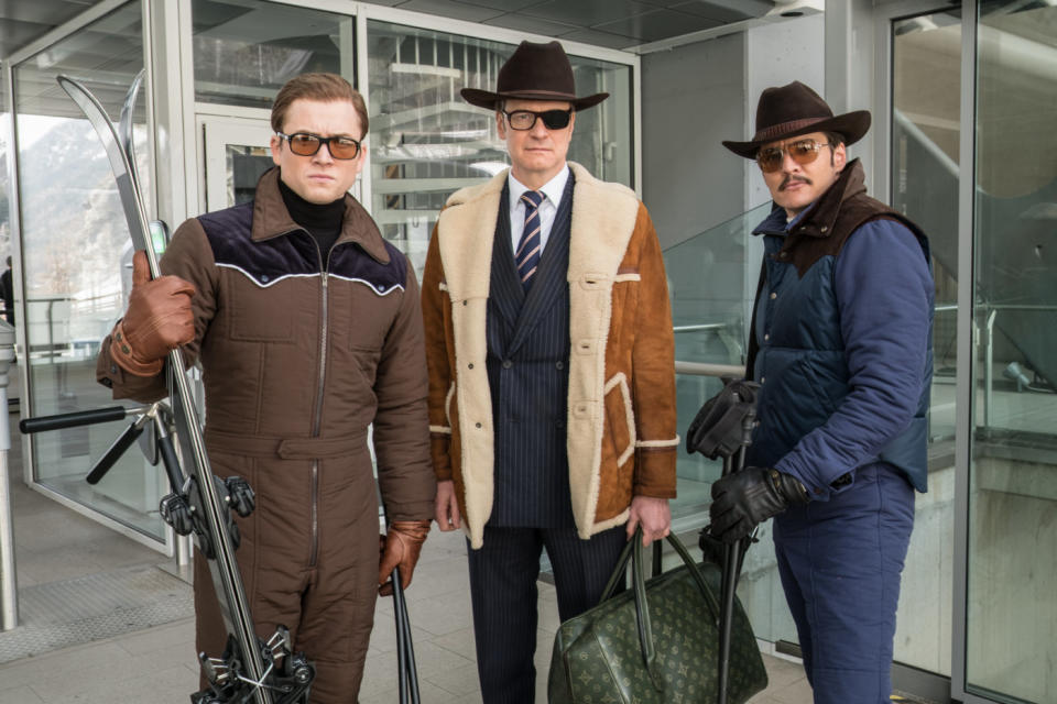 Taron Egerton, Colin Firth and Pedro Pascal in Kingsman: The Golden Circle