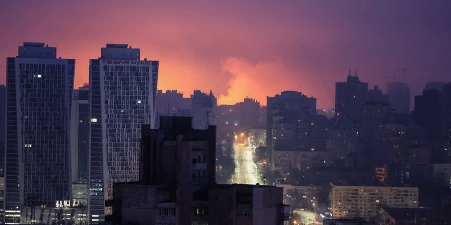 Kyiv during Russian missile strike on March 21
