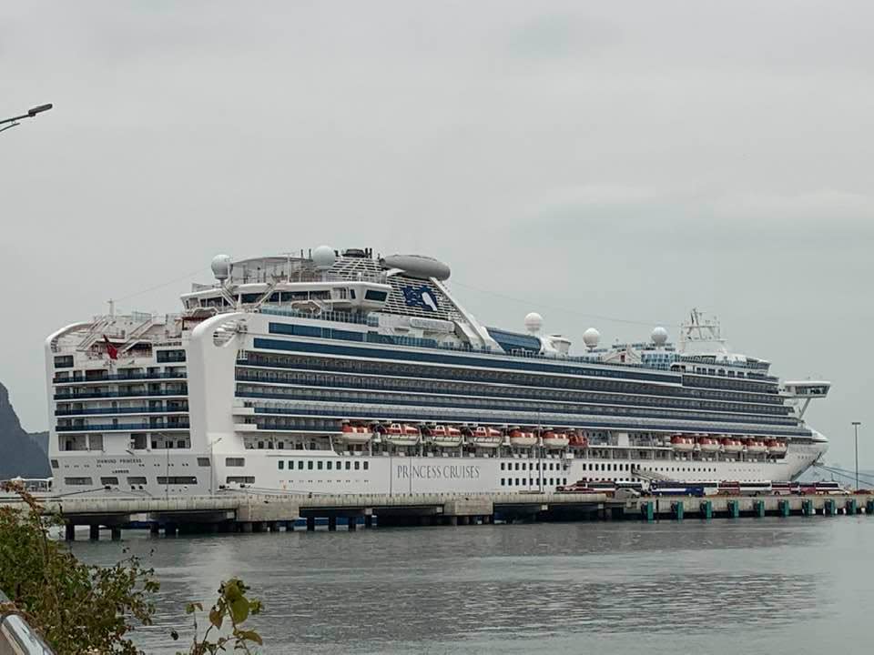 A photo of the Diamond Princess before the couple were quarantined over coronavirus fears.