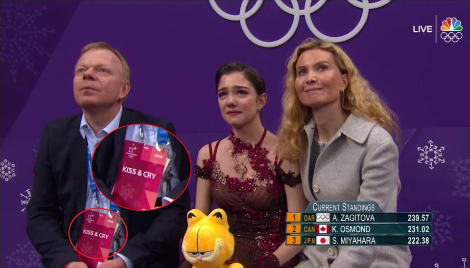 Evgenia Medvedeva took the silver medal with 238.26 points while skating as Tolstoy’s tragic Anna Karenina. (NBC Live/screenshot)