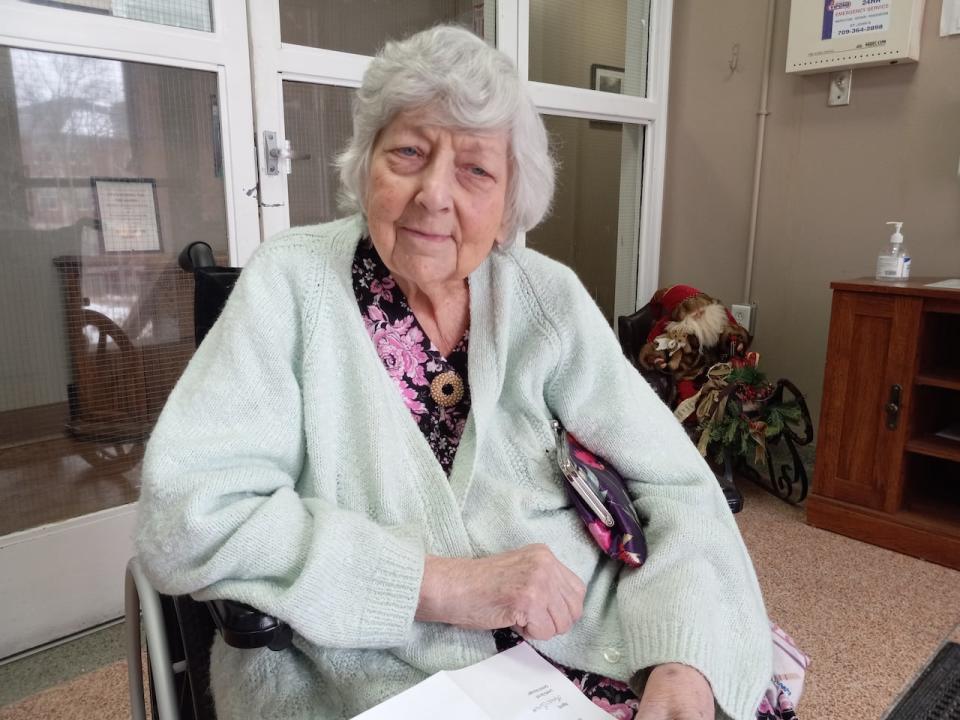 Mary Dillon, who turned 89 on Friday, is worried that when renovations are completed the accommodations will be too expensive for her. (Elizabeth Whitten/CBC - image credit)