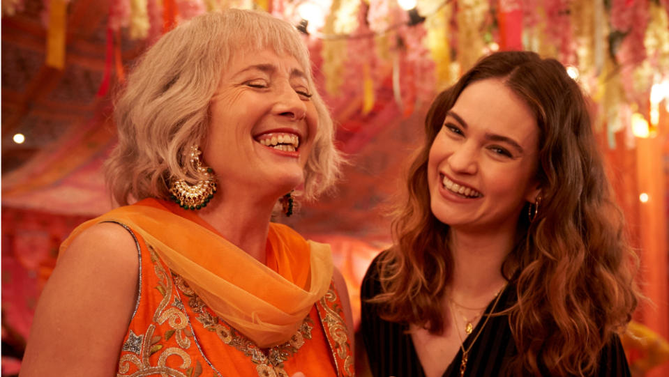 Emma Thompson, Lily James – “What’s Love Got to Do with It?” - Credit: Robert Viglasky / ©2022 STUDIOCANAL SAS. All Rights Reserved.