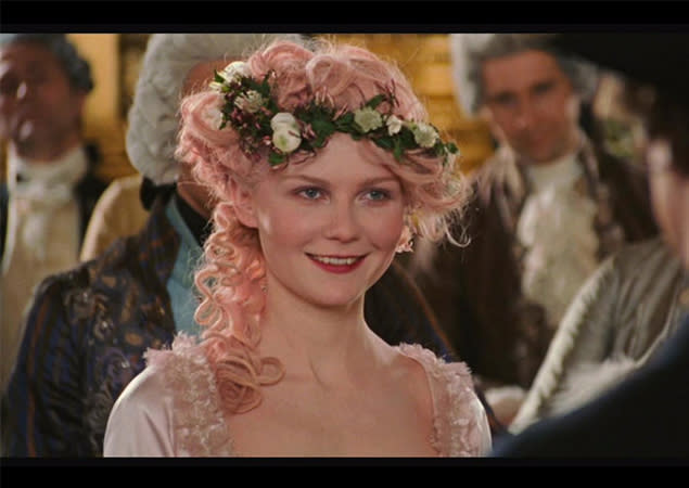 Kirsten Dunst with pink hair