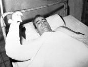 <p>McCain as a POW in the hospital. (Photo: CBS/AP) </p>