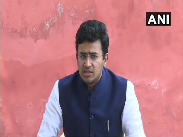 Bengaluru South MP Tejasvi Surya speaking to media in New Delhi on Sunday. [Photo/ANI]