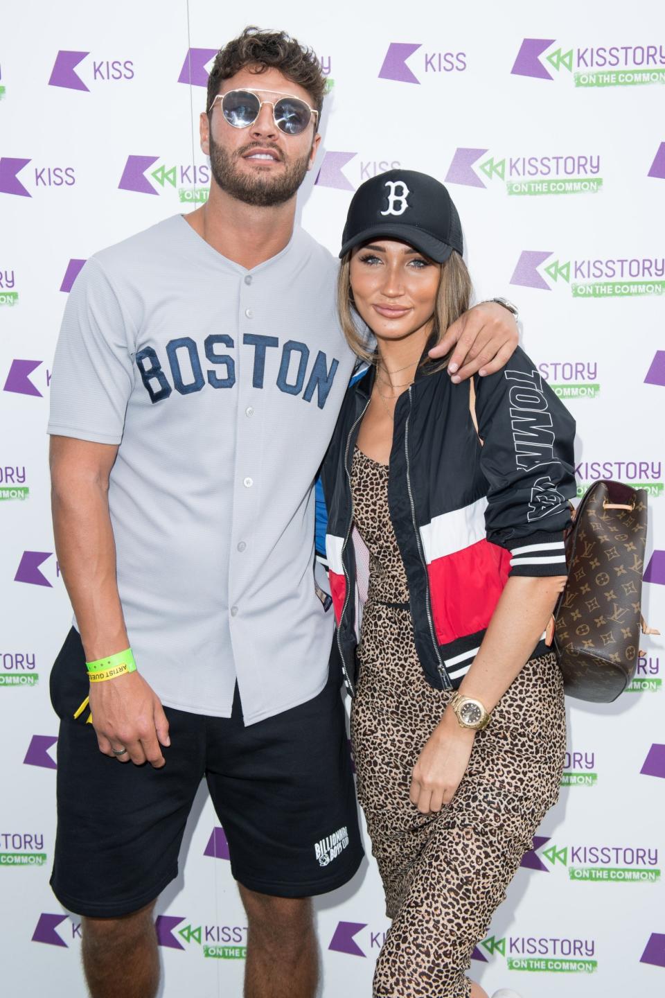 Emotional: Mike Thalassitis and Megan McKenna at Kisstory On The Common 2018 in July last year (Getty Images)